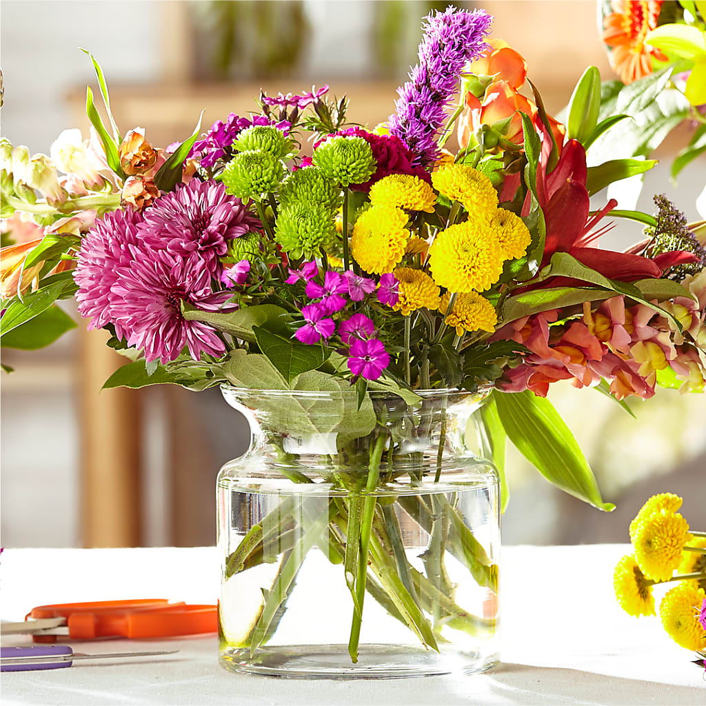 Bold and Bright Vibrant Mixed Seasonal Flower Bouquet Arrangement