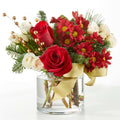 Believe Bouquet Elegant Red Rose and Daisy Christmas Floral Arrangement