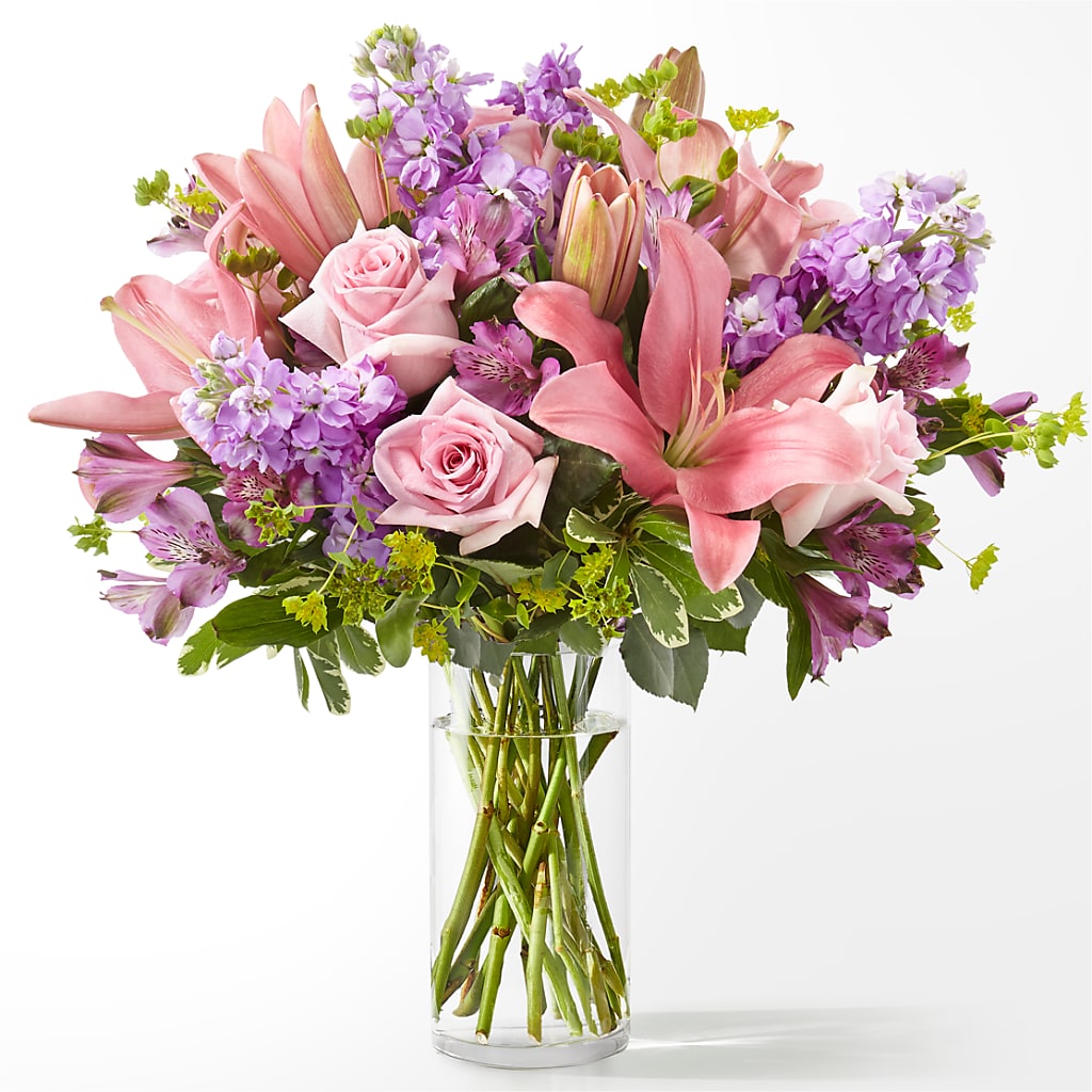 Precious Petals Pink and Purple Mixed Floral Bouquet Arrangement